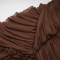 Minivestido de tul fruncido Jade Brown