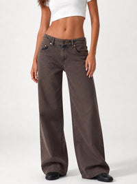 Low Waist Wide Leg – Mocha Brown