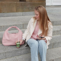 Shell Weave Maxi Bag Pink
