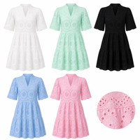 Minivestido Viona Lace con volantes y ojales