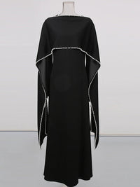Abaya mit Perlenbesatz