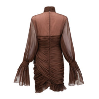 Minivestido de tul fruncido Jade Brown