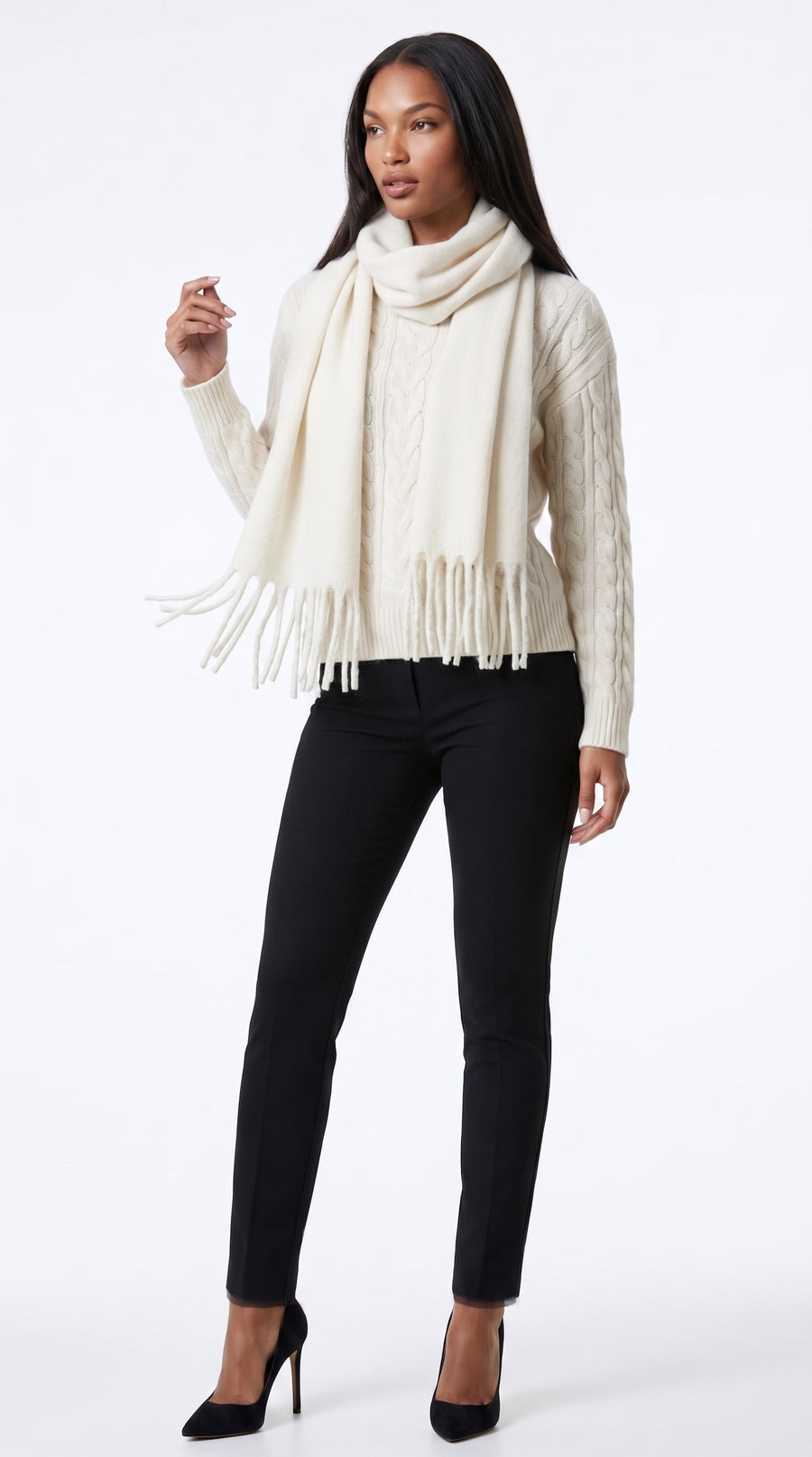 Der Classique Schal – Creme